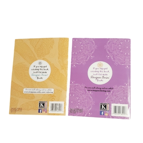 NEW Kappa Mandalas/Nature Adult Coloring Activity Books Bundle 2 - Picture 4 of 4